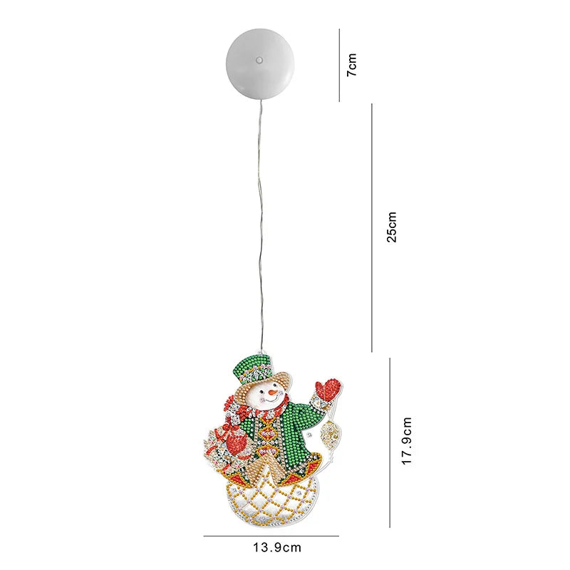 Diamond Painting Lamp Kerst LED Licht met Steentjes – Kleurrijke Verlichting voor Huisdecoratie