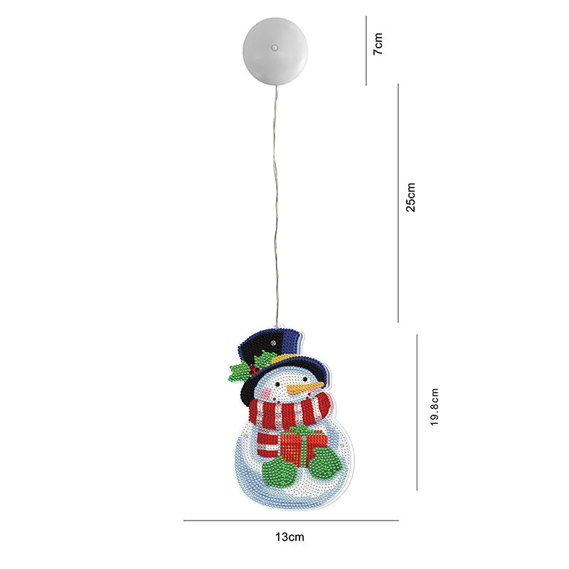 Diamond Painting Lamp Kerst LED Licht met Steentjes – Kleurrijke Verlichting voor Huisdecoratie