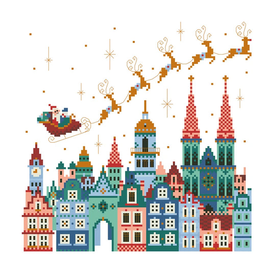 Borduurpakket Kerst – Kruissteek Patroon Christmas is Coming