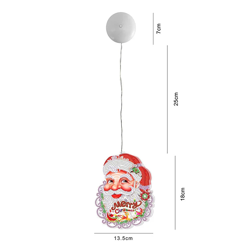 Diamond Painting Lamp Kerst LED Licht met Steentjes – Kleurrijke Verlichting voor Huisdecoratie