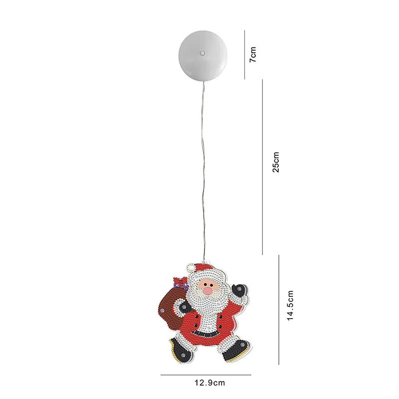Diamond Painting Lamp Kerst LED Licht met Steentjes – Kleurrijke Verlichting voor Huisdecoratie