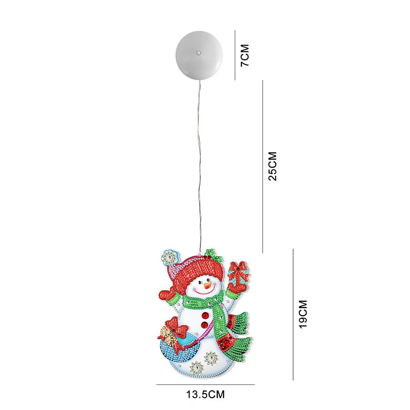 Diamond Painting Lamp Kerst LED Licht met Steentjes – Kleurrijke Verlichting voor Huisdecoratie