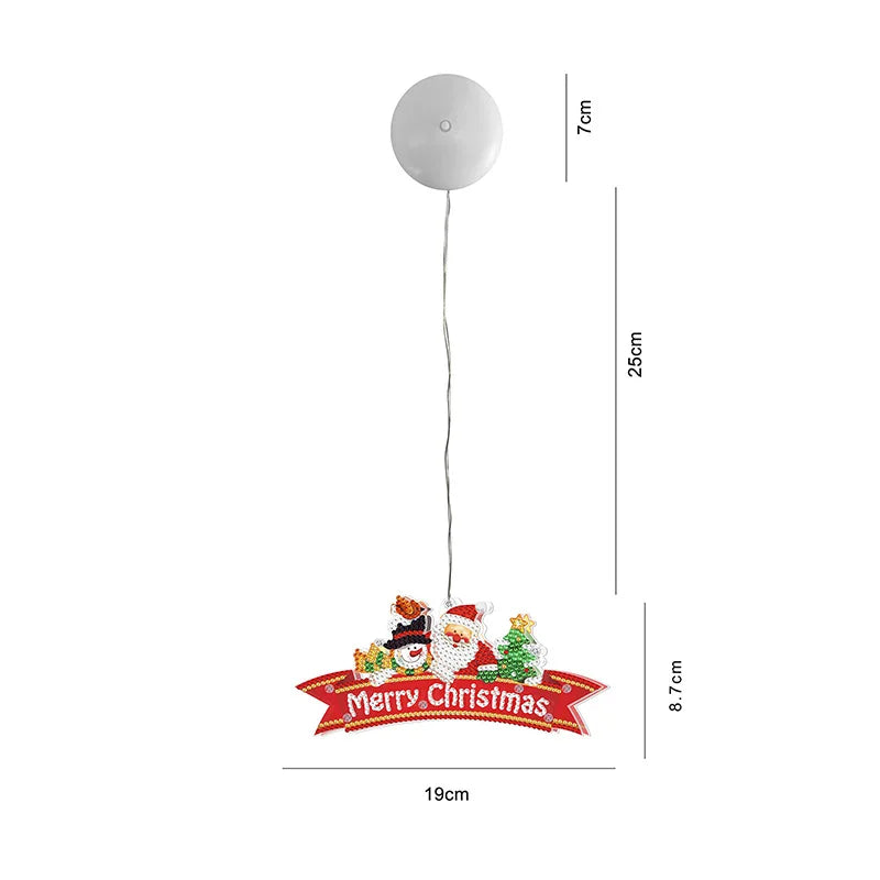 Diamond Painting Lamp Kerst LED Licht met Steentjes – Kleurrijke Verlichting voor Huisdecoratie
