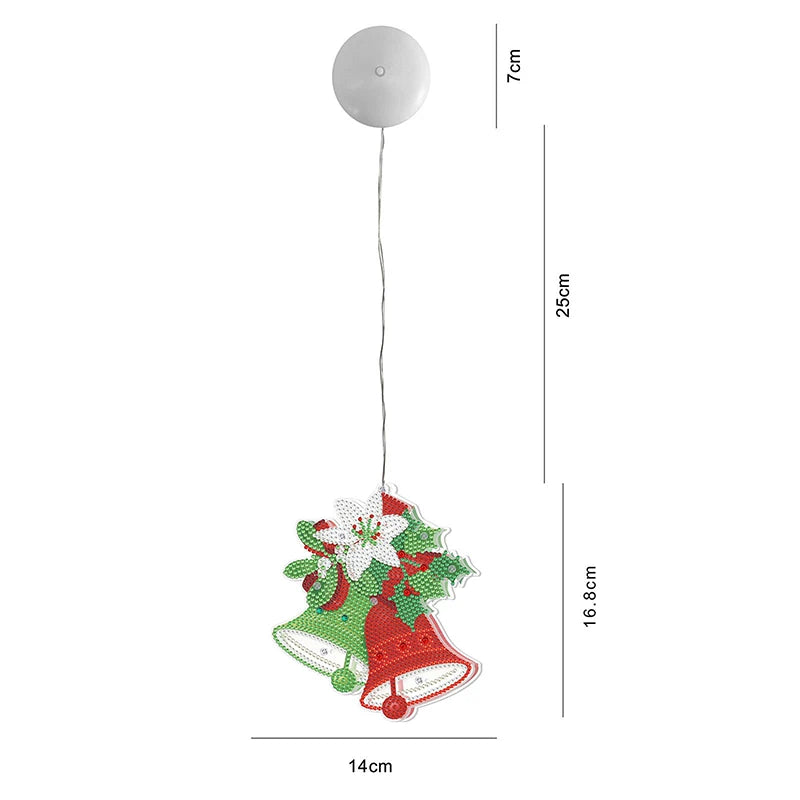 Diamond Painting Lamp Kerst LED Licht met Steentjes – Kleurrijke Verlichting voor Huisdecoratie
