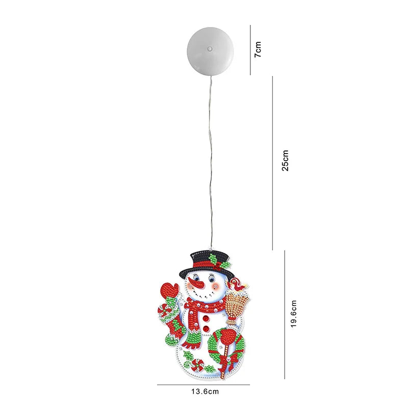 Diamond Painting Lamp Kerst LED Licht met Steentjes – Kleurrijke Verlichting voor Huisdecoratie