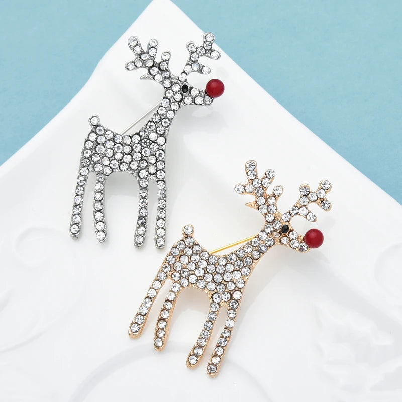 Broche Kerst | Schattige Hert Broche voor Dames en Heren – Feestelijk Accessoire