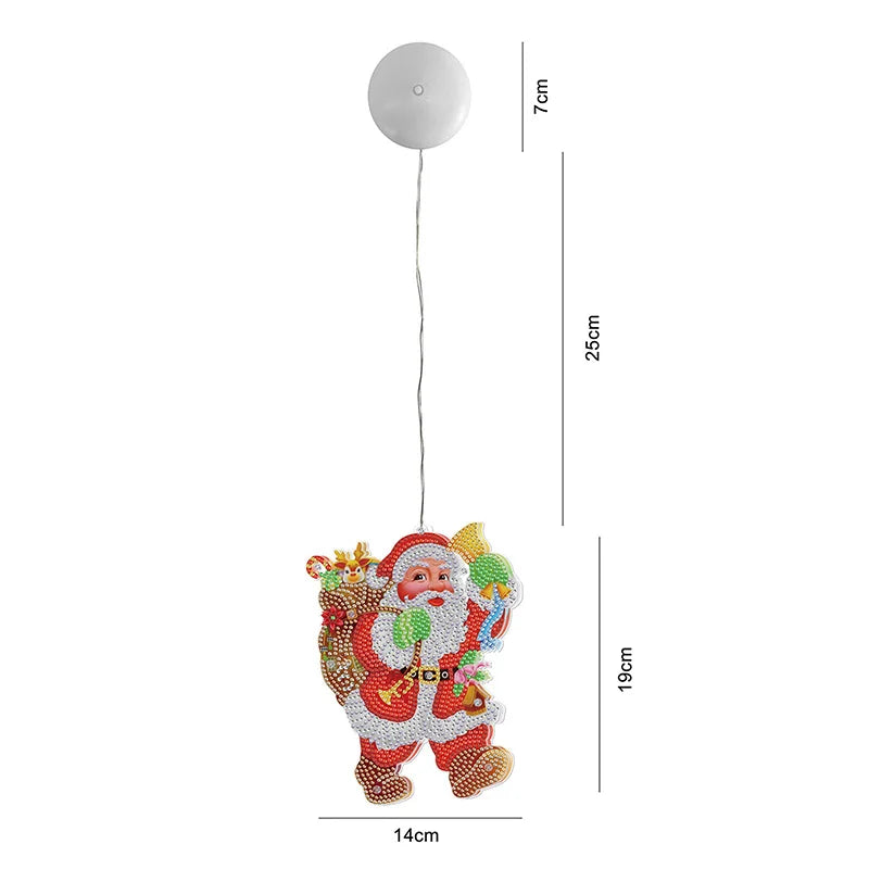 Diamond Painting Lamp Kerst LED Licht met Steentjes – Kleurrijke Verlichting voor Huisdecoratie