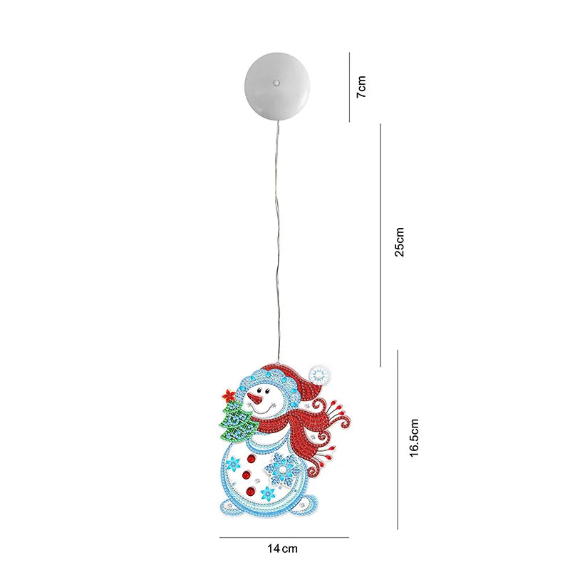 Diamond Painting Lamp Kerst LED Licht met Steentjes – Kleurrijke Verlichting voor Huisdecoratie