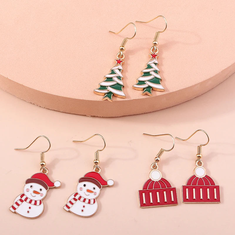 Kerst Oorbellen – Feestelijke oorbellen met Kerst design voor Dames - 025