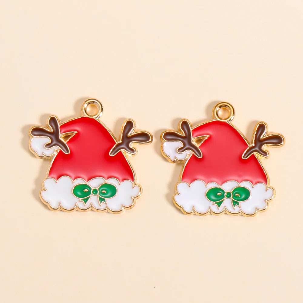 Kerst hanger Kerstman & Gingerbread set voor sieraden en decoratie - 10 stuks