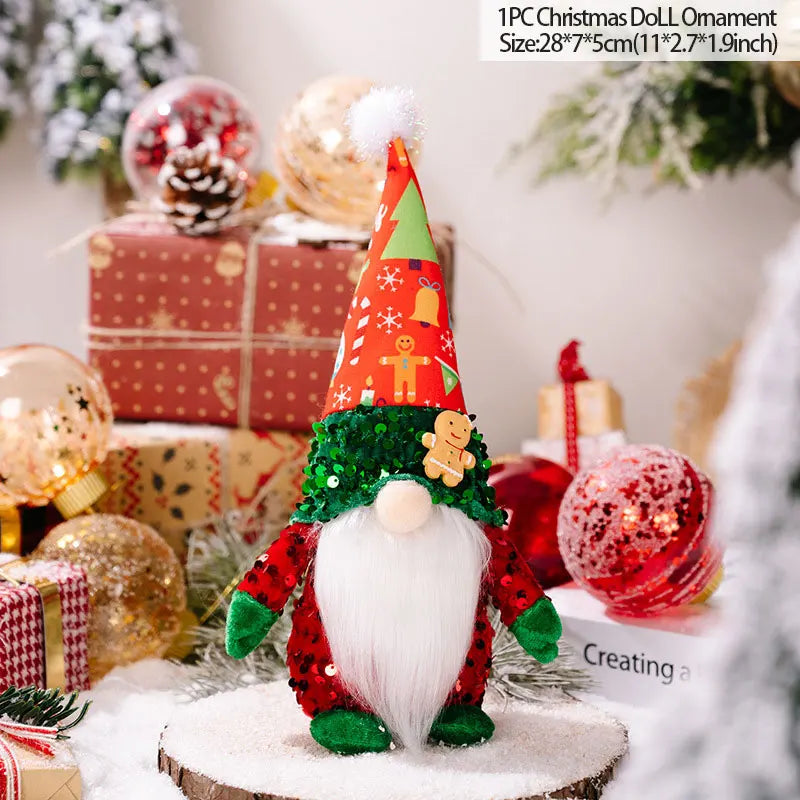Kerst pop decoratieve pluche kabouter zonder gezicht voor sfeervolle versiering