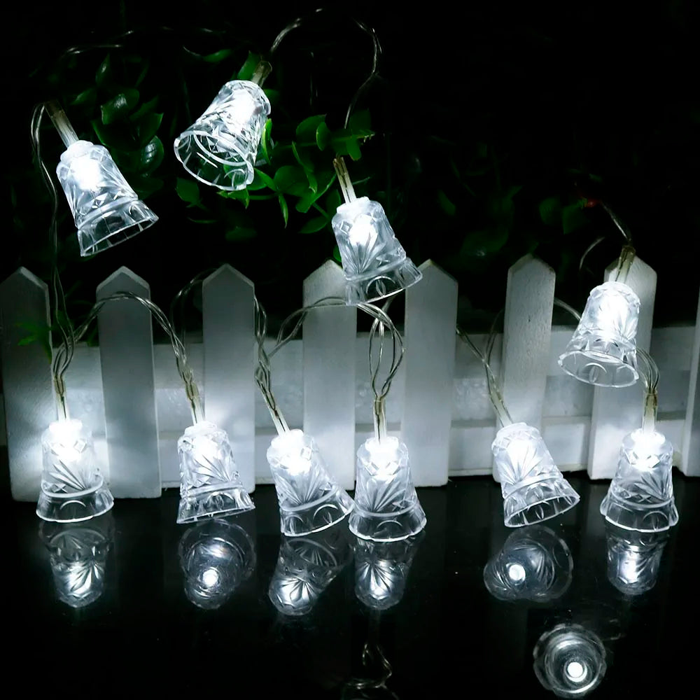 Verlicht Kerst snoer met LED belletjes – 1,5m / 3m / 6m – Warm wit licht