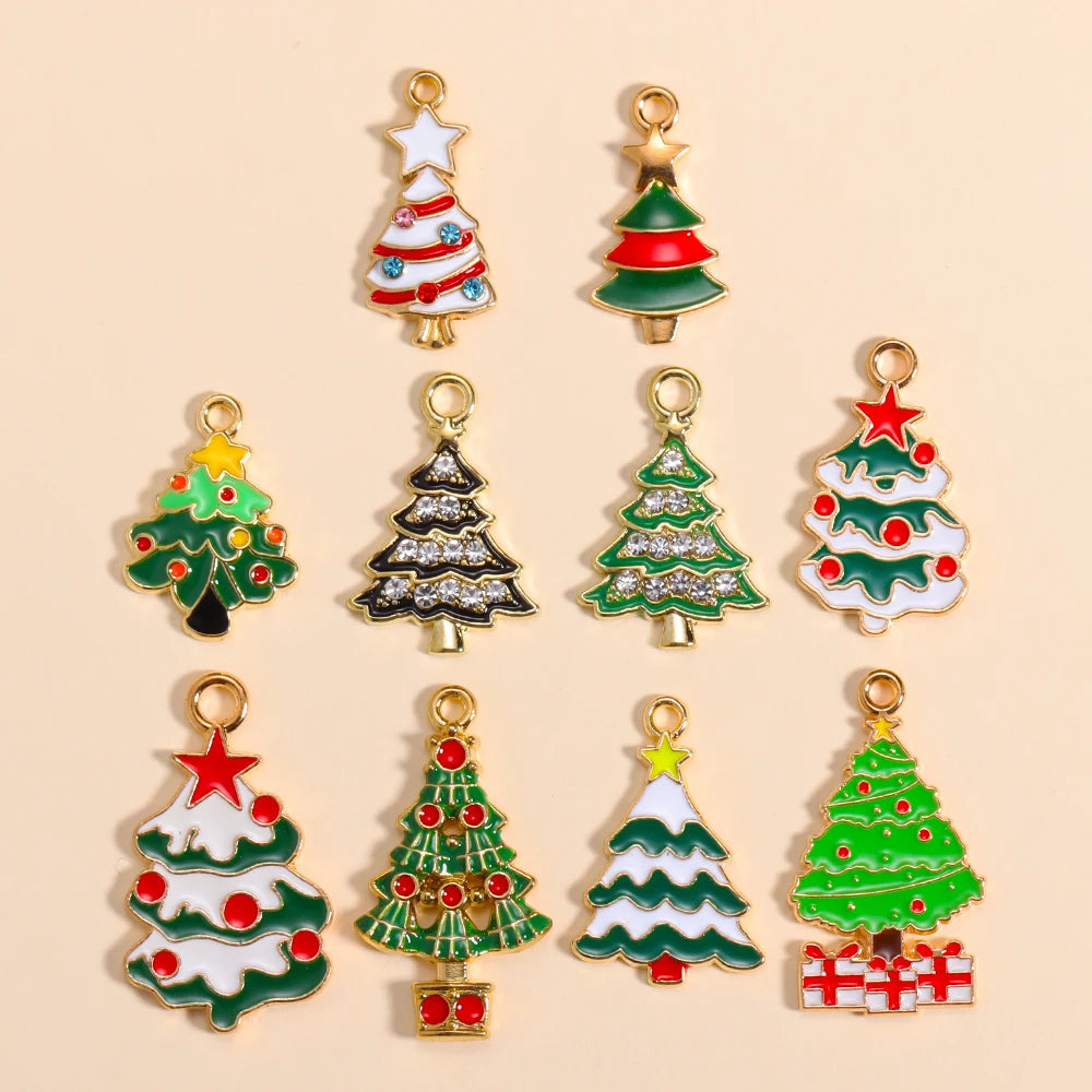 Kerst hanger Kerstman & Gingerbread set voor sieraden en decoratie - 10 stuks