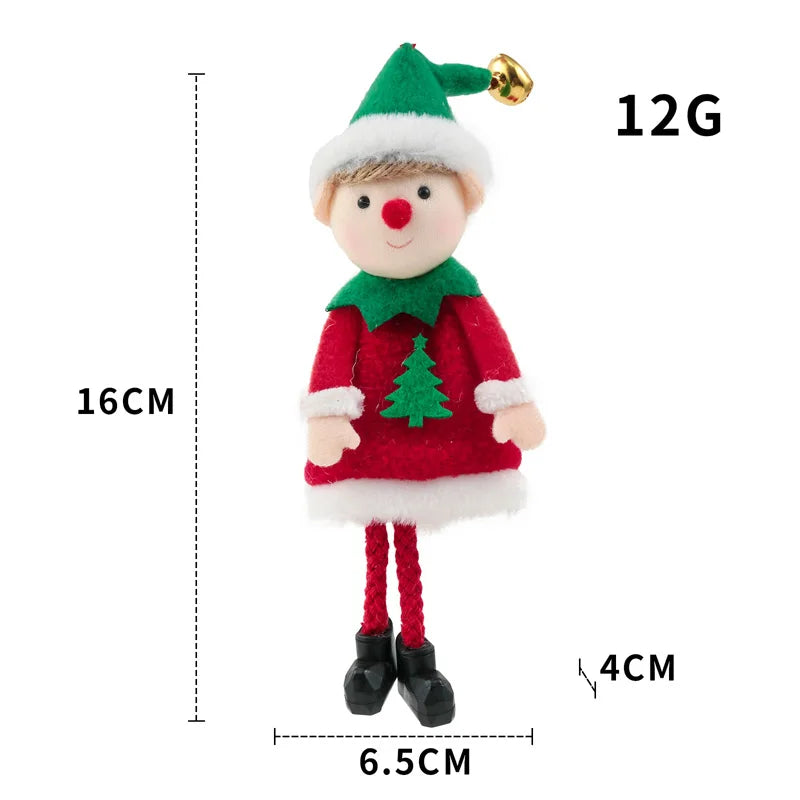 Kerst pop elf pluche decoratie voor boom en feestelijke aankleding