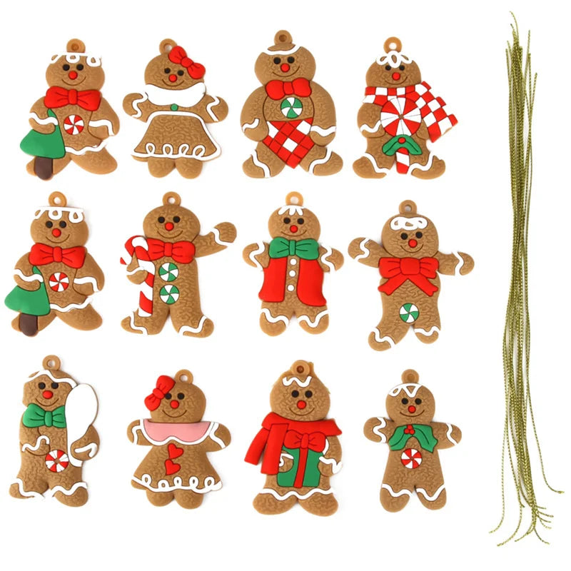 Kerst pop Gingerbread man hangdecoratie voor kerstboom