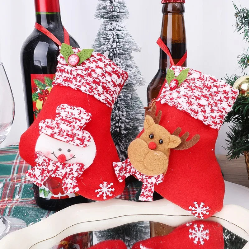 Kerstsok cadeautasjes set – feestelijke decoratie en cadeauverpakking