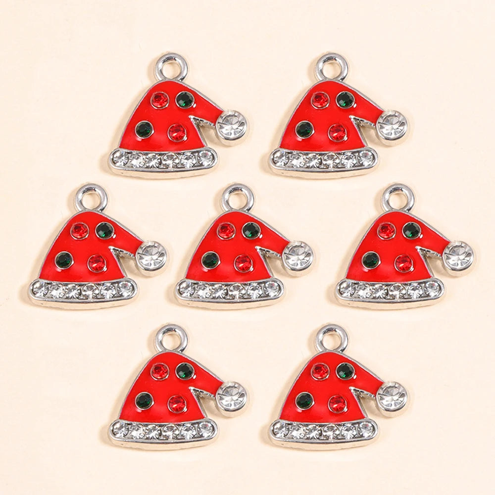 Kerst hanger Kerstman & Gingerbread set voor sieraden en decoratie - 10 stuks
