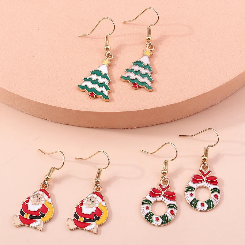 Kerst Oorbellen – Feestelijke oorbellen met Kerst design voor Dames - 002