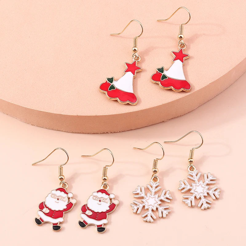 Kerst Oorbellen – Feestelijke oorbellen met Kerst design voor Dames - 012