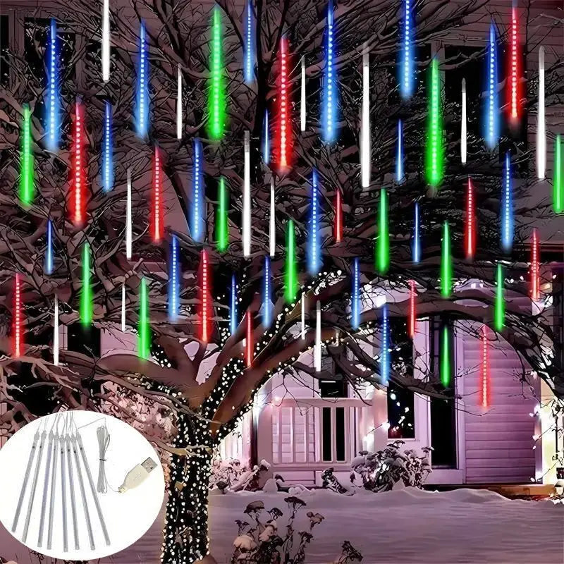 Kerst lichtgordijn USB LED vallende regenlamp sfeerverlichting