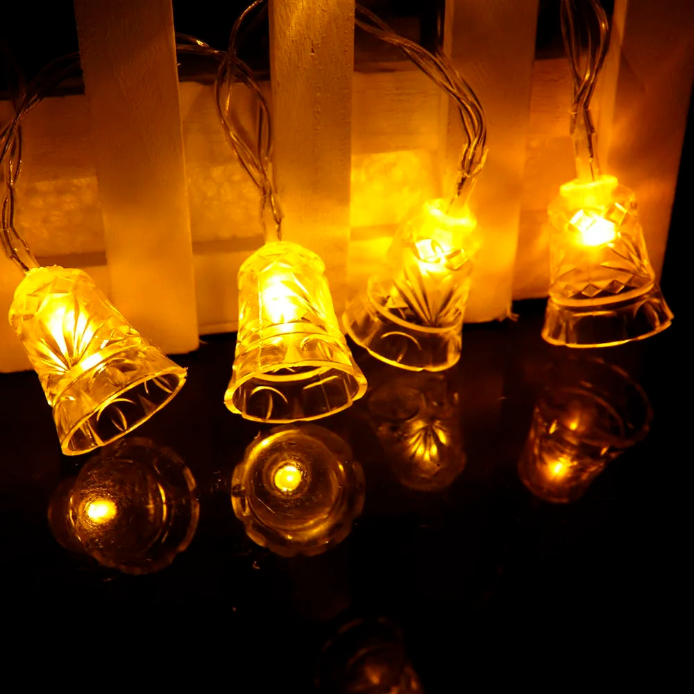 Verlicht Kerst snoer met LED belletjes – 1,5m / 3m / 6m – Warm wit licht