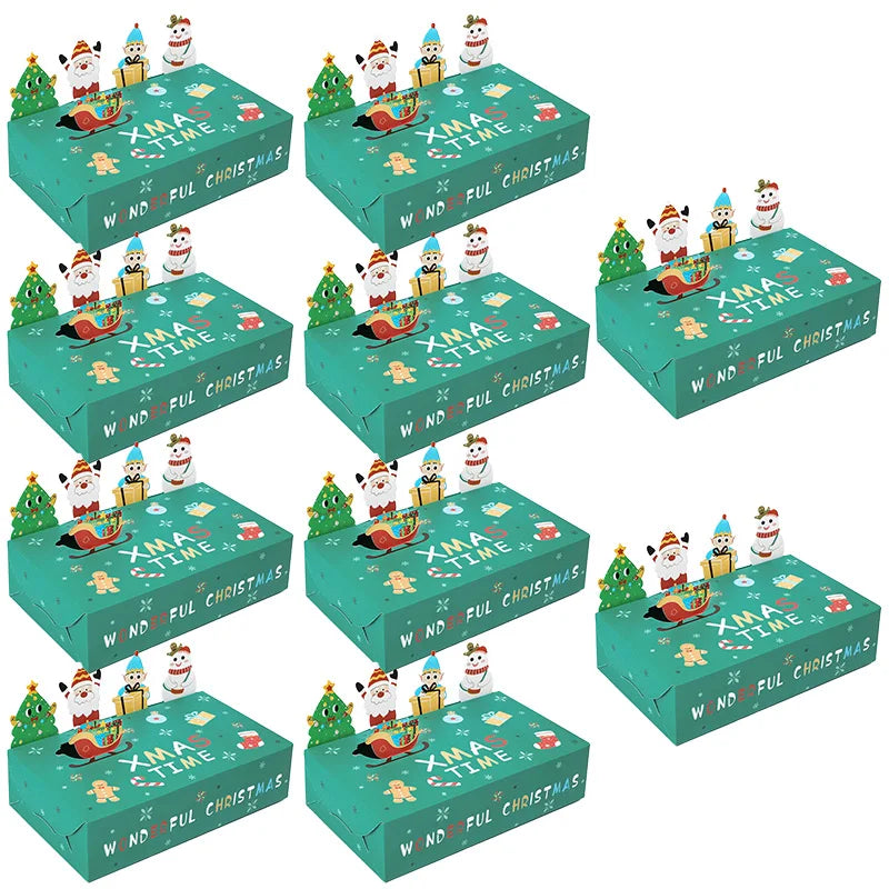 Kerst cadeauverpakking cartoon snoepdoosjes voor feest en lekkernijen
