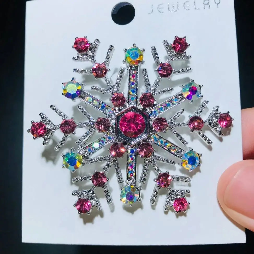 Broche Kerst | Blauwe Sneeuwvlok Speld voor Feest en Winterstijl