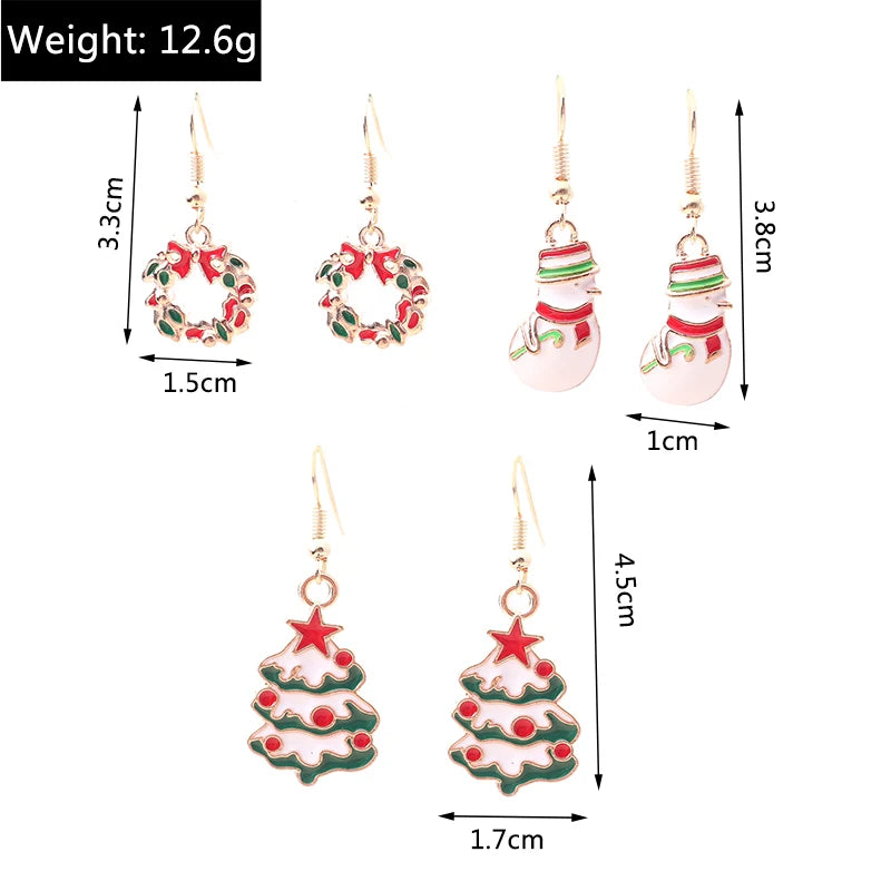 Kerst Oorbellen – Feestelijke oorbellen met Kerst design voor Dames - 015