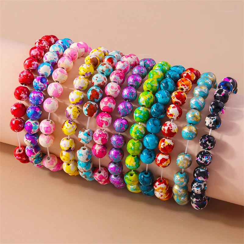 Kerst armband met kralen, rendier en kerstboom bedels voor dames