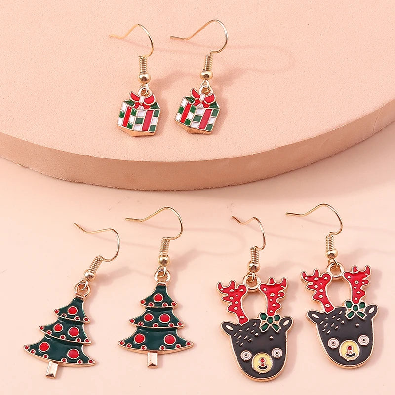 Kerst Oorbellen – Feestelijke oorbellen met Kerst design voor Dames - 002