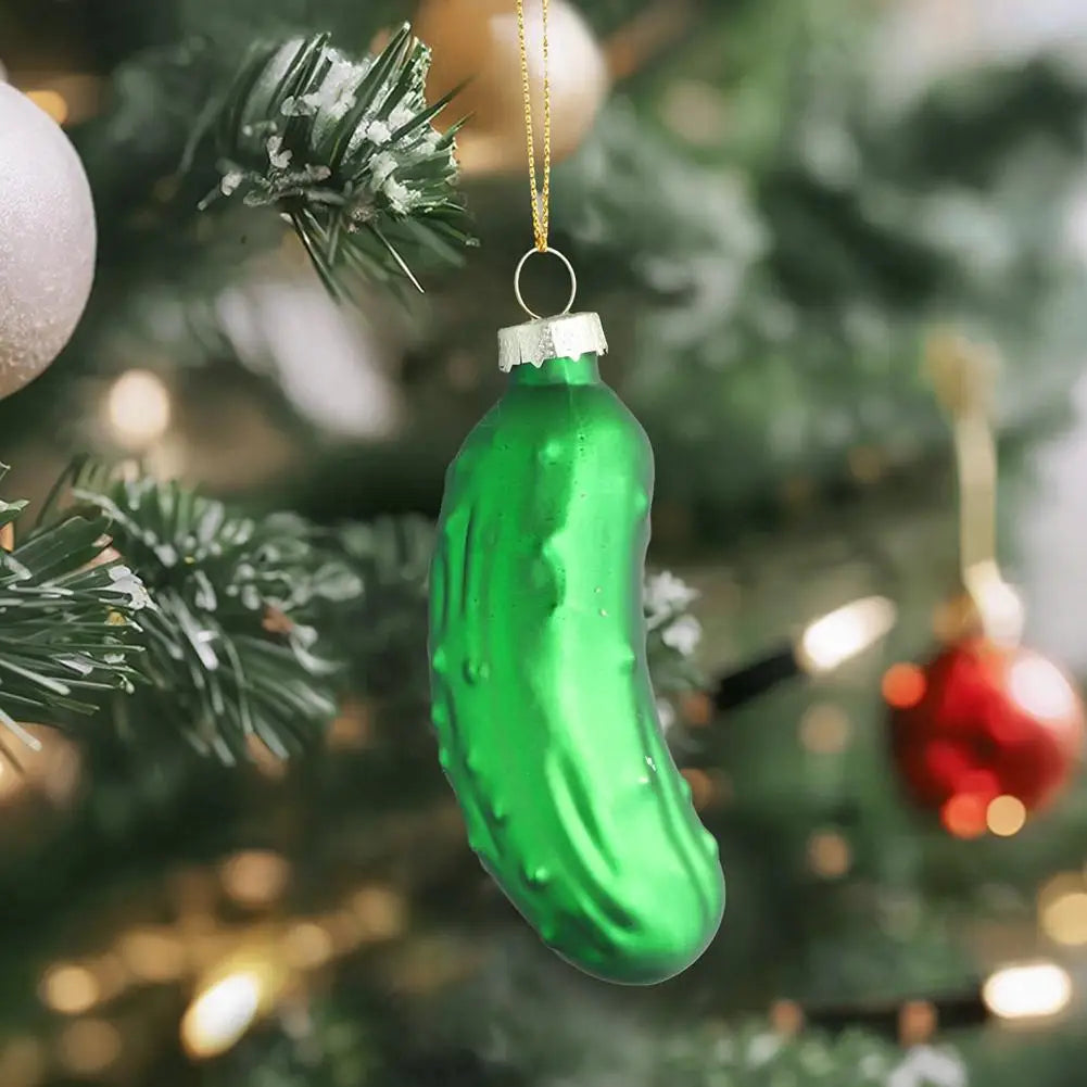 Kerst ornament voor Kerstboom – Glazen Groene Augurk als Bijzondere Traditie