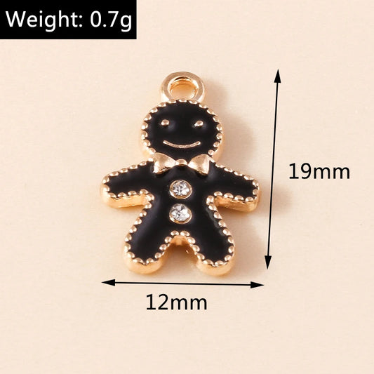 Kerst hanger schattige gingerbread bedels voor sieraden en decoratie 20 stuks