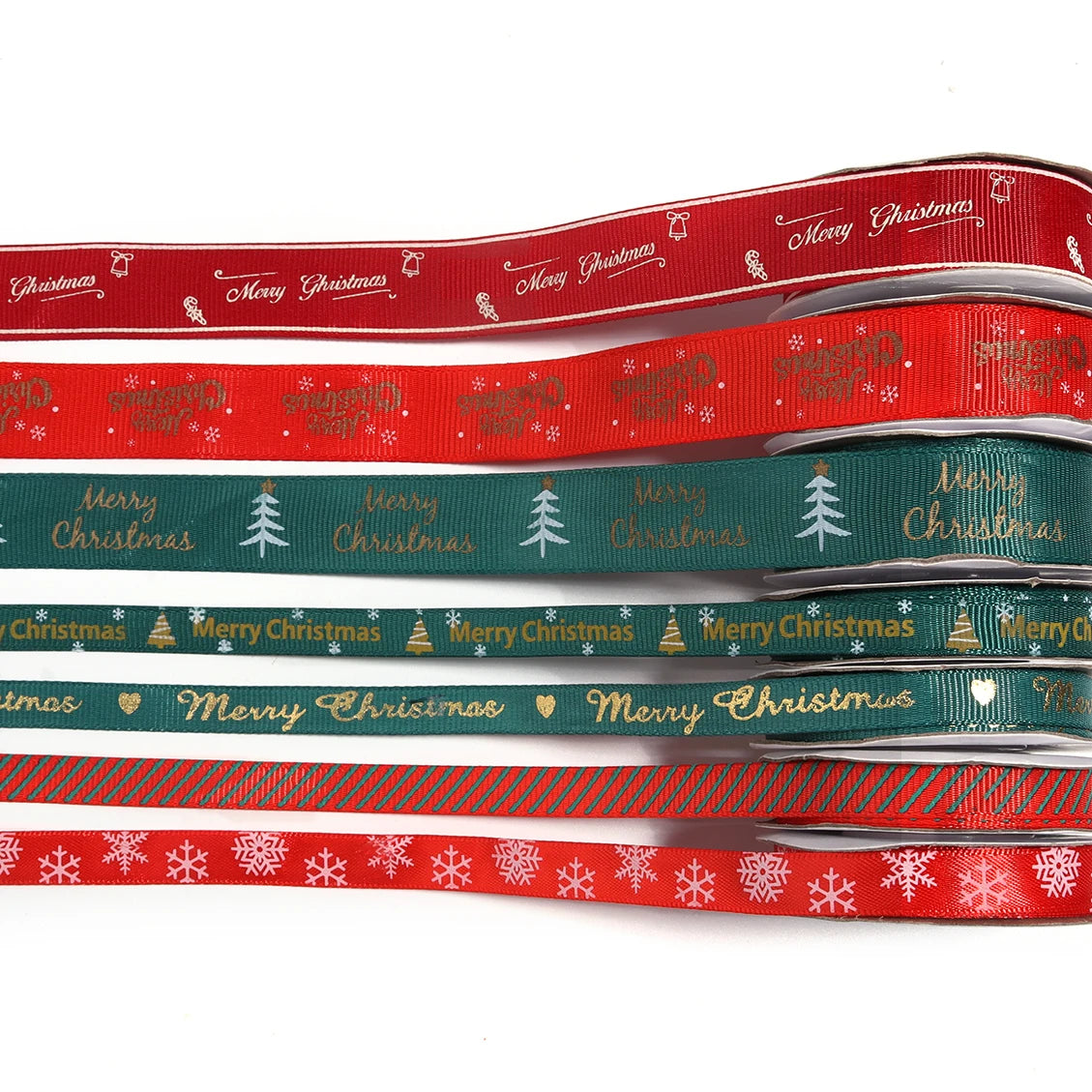 Kerst cadeau lint – 10 meter polyester lint 10mm/20mm bedrukt voor decoratie & inpakken