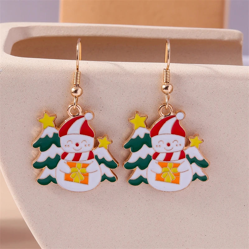 Kerst Oorbellen – Feestelijke oorbellen met Kerst design voor Dames - 006