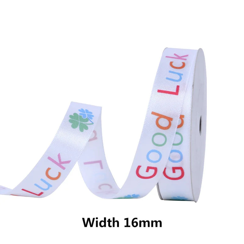 Kerst cadeau lint goud hartjes print – 10 yards luxe feestelijk lint