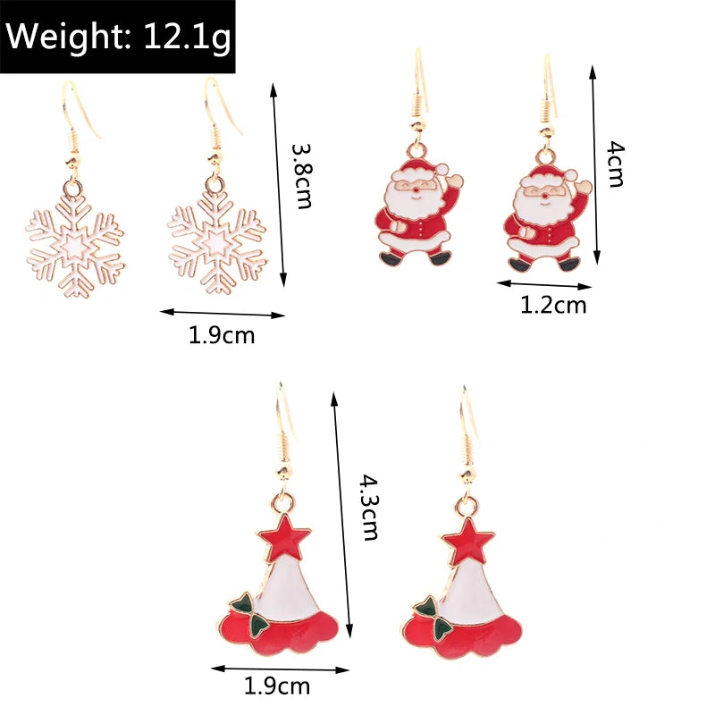 Kerst Oorbellen – Feestelijke oorbellen met Kerst design voor Dames - 002