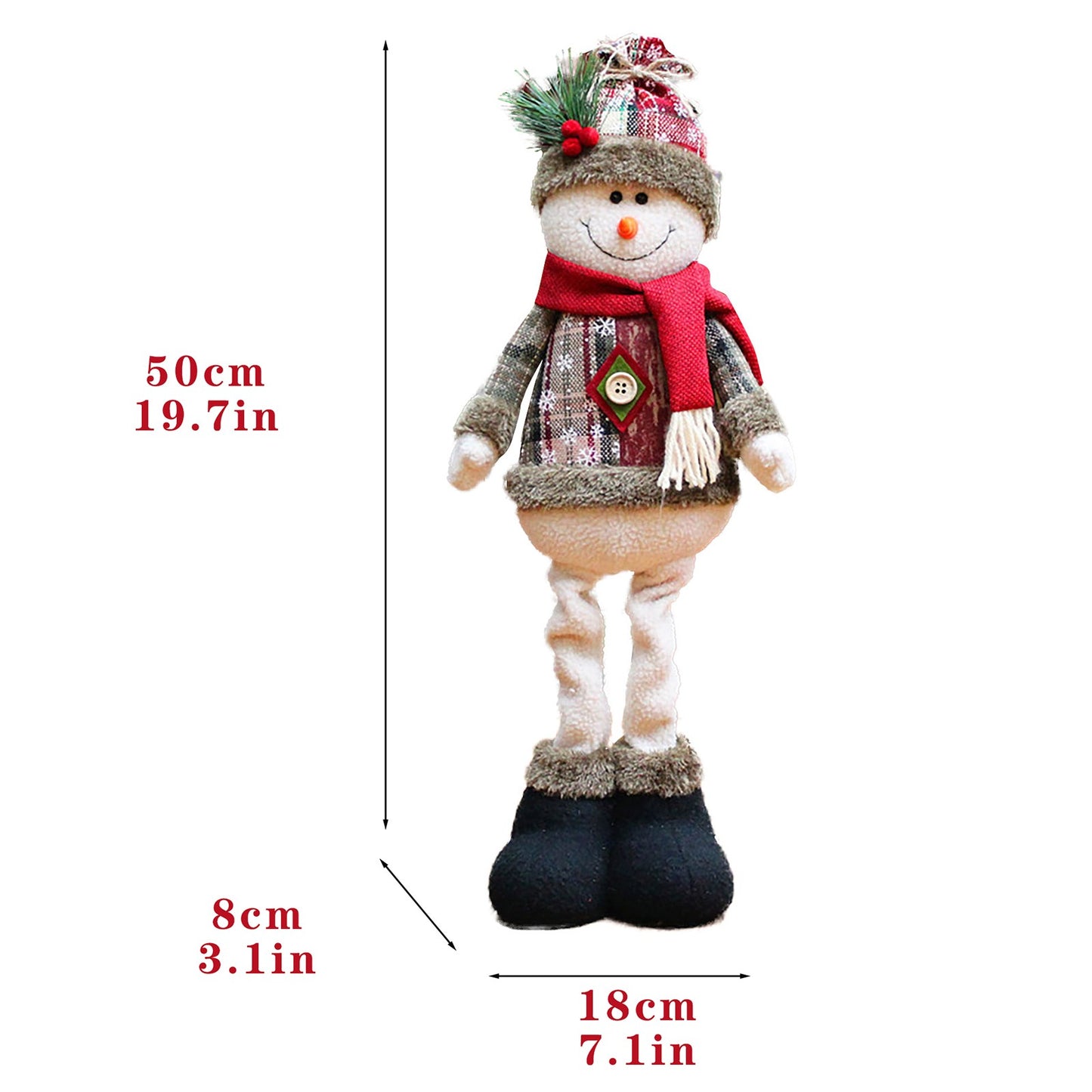 Kerst pop rendier sneeuwpop en kerstman decoratie set