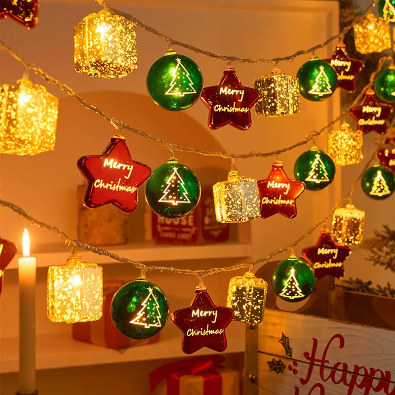 Kerstverlichting Snoer 1-3M | LED Candy Cane, Kerstman & Sneeuwpop Decoratie