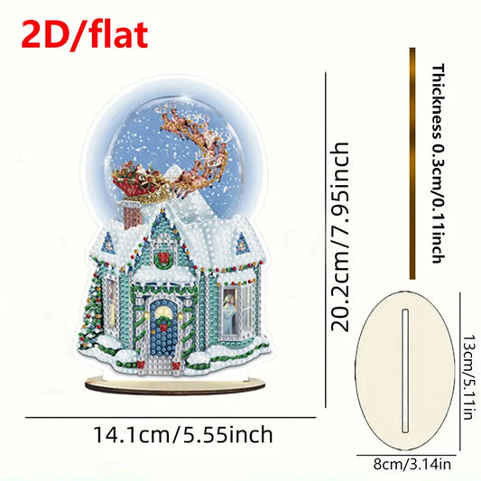 Diamond Painting Tafel ornament kerst set met unieke acryl steentjes - GH041