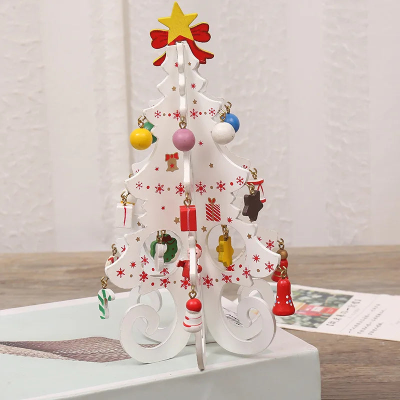 Opvouwbare Kerstboom – Houten DIY Kerstdecoratie voor Kinderen 19x14cm