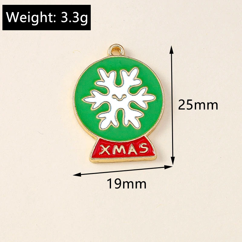 Kersthanger voor ketting of armband – set van 20 vrolijke kerstbedels