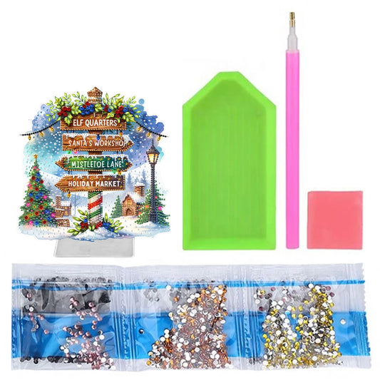 Diamond Painting Tafelornament Kersthuis Acryl Decoratie