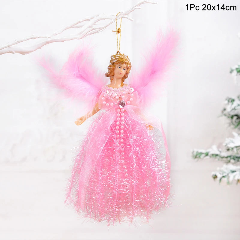 Kerstboom ornament sneeuwvlok engel hert hangdecoratie voor feestdagen