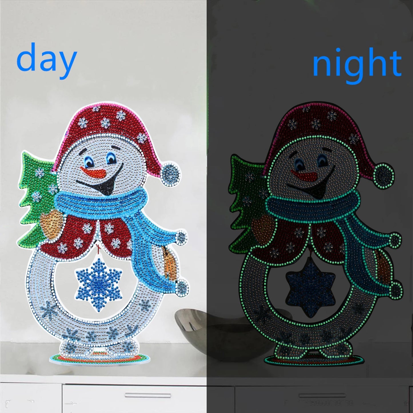 Diamond Painting Tafelornament kerstdecoratie acryl verlichtend kunstwerk - DZ694