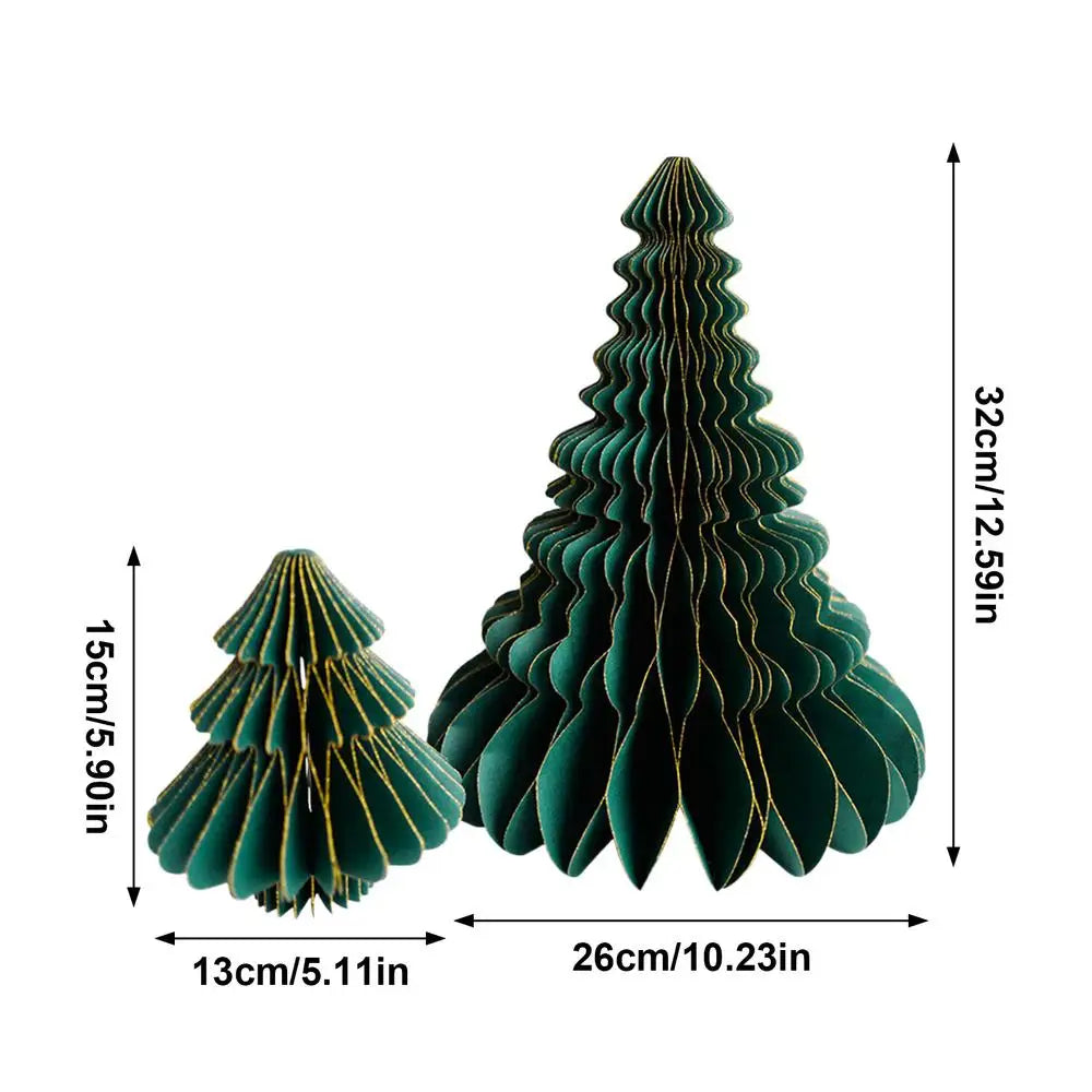 Opvouwbare Kerstboom – Papieren Decoratie Set (Groot & Klein)