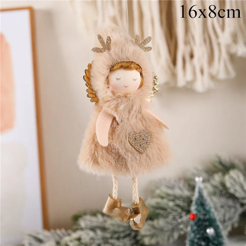 Kerst pop Engel decoratie voor kerstboom en sfeervolle woningversiering