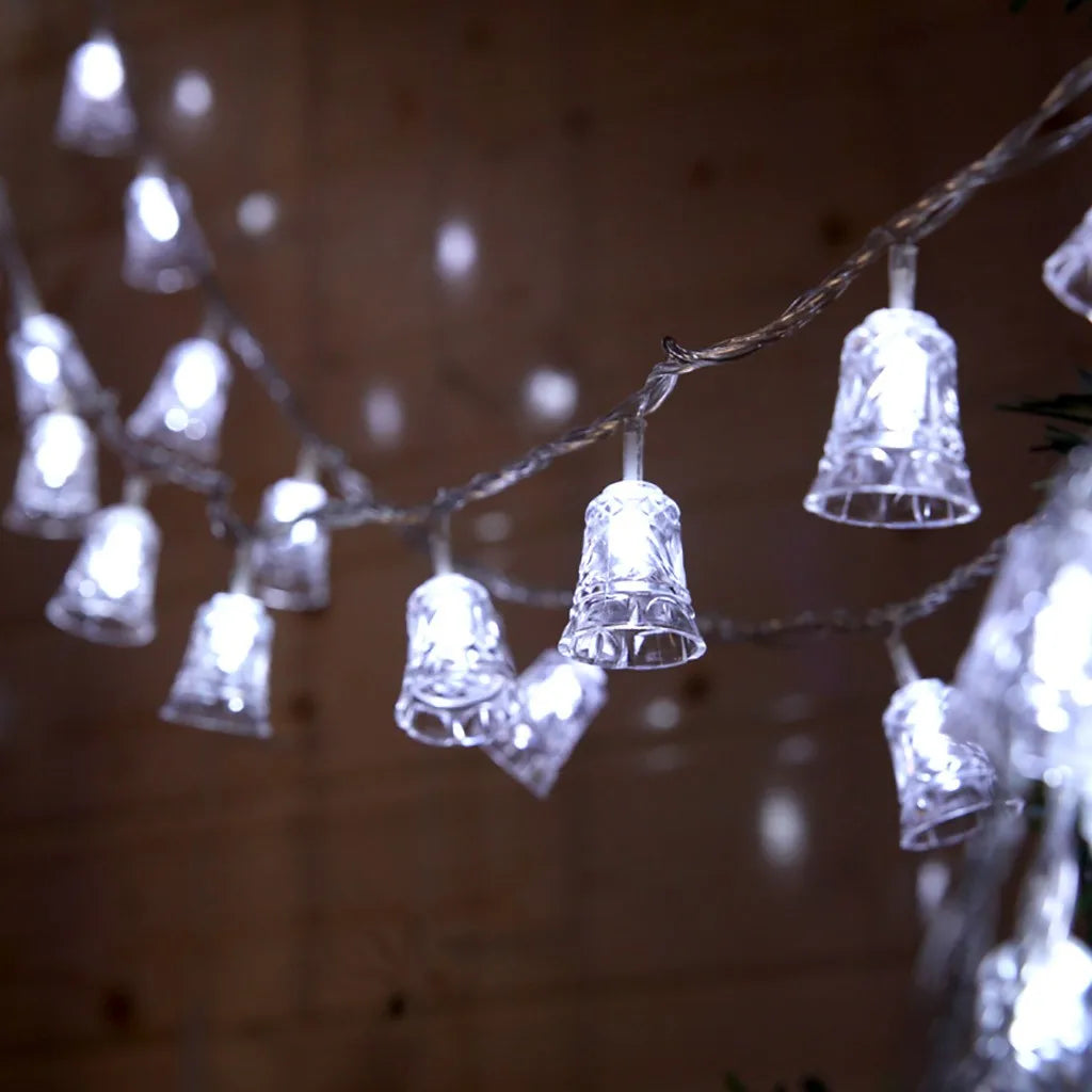 Verlicht Kerst snoer met LED belletjes – 1,5m / 3m / 6m – Warm wit licht