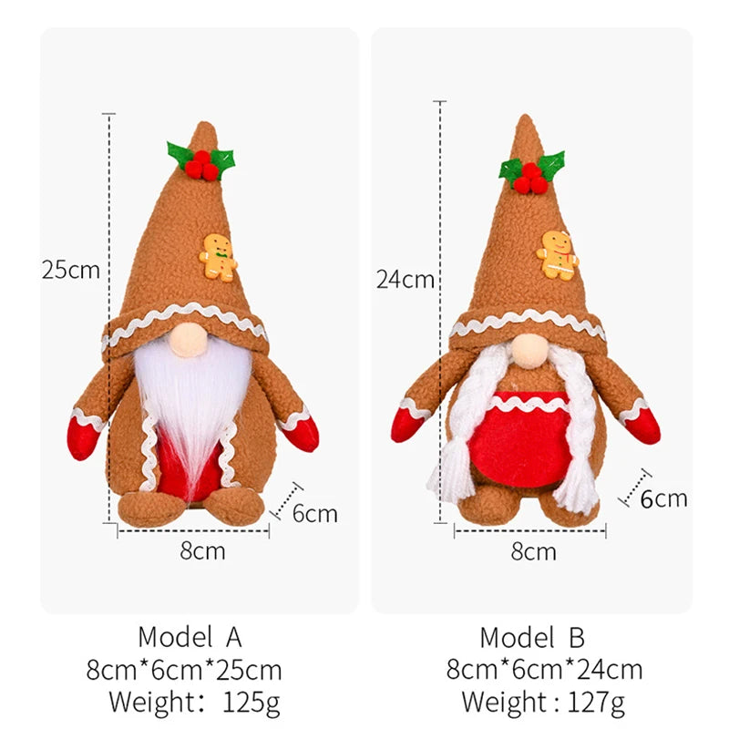Kerst pop decoratieve pluche kabouter zonder gezicht voor sfeervolle versiering