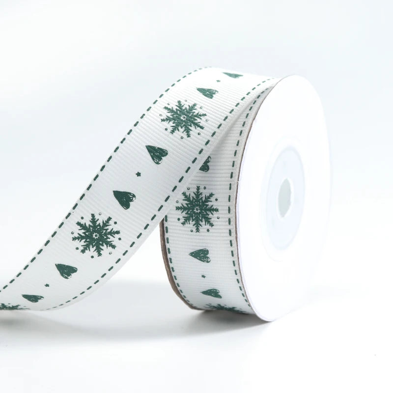 Kerst cadeau lint – 10 meter polyester lint 10mm/20mm bedrukt voor decoratie & inpakken