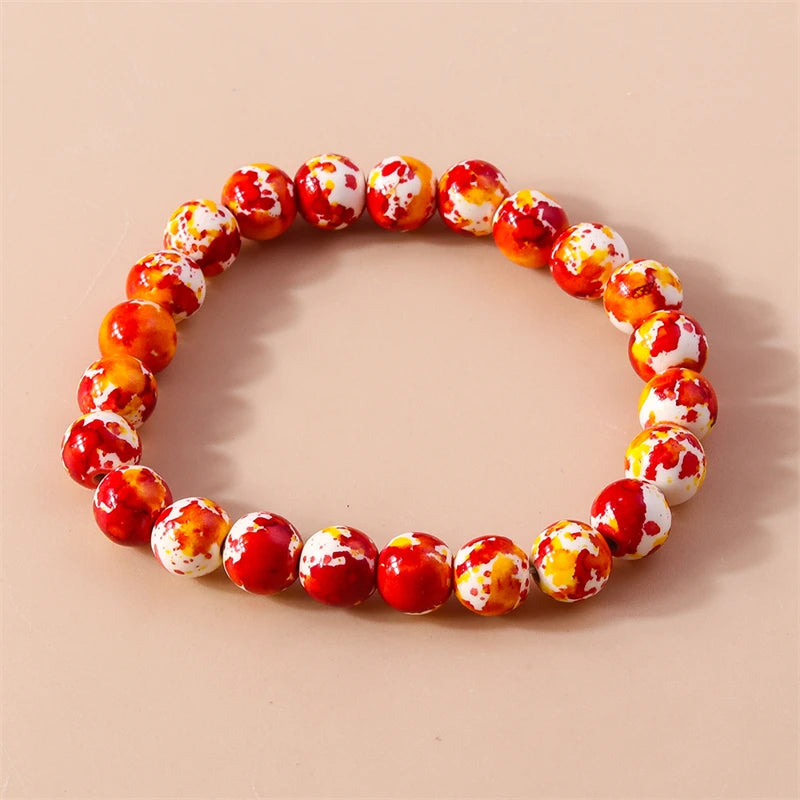 Kerst armband met kralen, rendier en kerstboom bedels voor dames
